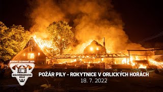 18 7 2022  Požár pily v Rokytnici v Orlických horách [upl. by Kinemod]