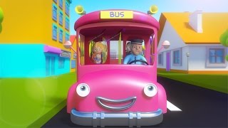 Wheels on the bus goes round and round  Nursery rhymes with lyrics for children  Kids songs [upl. by Enyak]