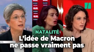 Chez les élues de gauche le « réarmement démographique » de Macron ulcère [upl. by Aratahc765]