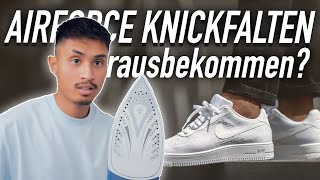 CREASES amp FALTEN bei Nike Air Force wegbekommen 👟  Experiment mäßig lul  bhpdao [upl. by Erdried]