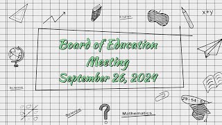 Woodbridge School Board of Ed Meeting  September 26 2024 [upl. by Xuaeb]