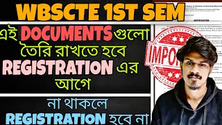 WBSCTE Polytechnic Registration Documents WBSCTE Registration Date 20242025 WBSCTE NEW NOTICE [upl. by Eekorehc]