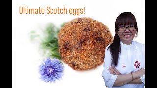 Scotch eggs full recipe by MasterChef UK 2023 Quarter Finalist Thuy Hoang [upl. by Zaria]