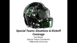 Special Teams Situations amp Kickoff Coverage  Dan Beard  Millersville Univ [upl. by Assirrem]