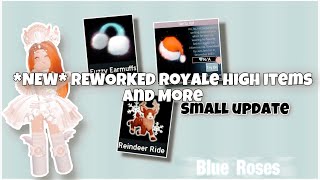 NEW Reworked Royal High Items Reindeer Ride and More   Blue Roses [upl. by Nediarb]