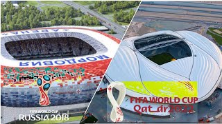 ESTADIOS DE RUSIA 2018 VS QATAR 2022 [upl. by Marthena]