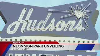 “Neon Sign Park” unveiled in Granite City [upl. by Atikahc]