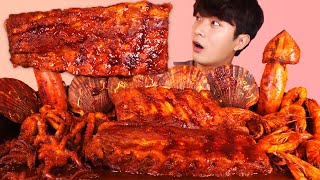 ENG SUBFantastic Spicy Braised Pork Rips Seafood Eating Mukbang🔥Korean ASMR 후니 Hoony Eatingsound [upl. by Skardol848]