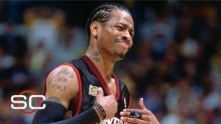 Allen Iverson steps over Tyronn Lue spoils Lakers perfect postseason  ESPN Archives [upl. by Aimac351]