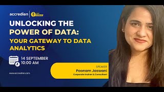 Unlocking the Power of Data Your Gateway to Data Analytics  Poonam Jaswani [upl. by Chaworth844]