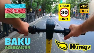 quotWingzquot Electric Scooter To Rent  Baku Azerbaijan Ride Environment Sound Only 4K [upl. by Asabi829]