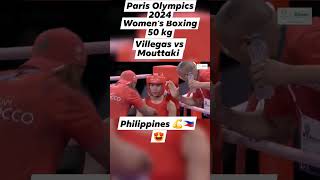 Philippines vs Morocco  Villegas vs Mouttaki foryou highlights boxing olympics [upl. by Gerstner]