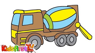 My Toys kids cartoon Helicopter amp cement mixer [upl. by Asi815]