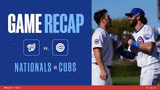 Game Highlights Cubs win game two vs Washington  92024 [upl. by Aieka489]