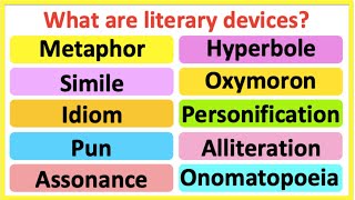 LITERARY DEVICES  Learn about literary devices in English  Learn with examples  Figure of speech [upl. by Runkel547]