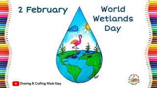 World wetlands day drawing  world wetland day drawing  wetlands day drawing  wetland day drawing [upl. by Hasila]