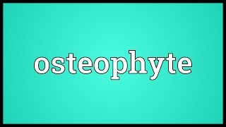 Osteophyte Meaning [upl. by Lokcin]