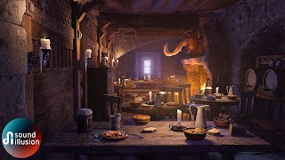 Medieval Tavern Ambience  Immersive Fireplace Chatter Drinking Sounds [upl. by Orenid]