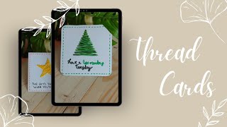 2 Easy DIY Thread Cards thenailedcrafts [upl. by Cullie137]