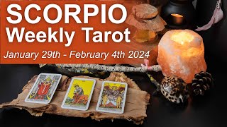 SCORPIO WEEKLY TAROT quotA SIGNIFICANT ACHIEVEMENT ACCEPTANCE amp LETTING GOquot January 29February 4 2024 [upl. by Nivag769]