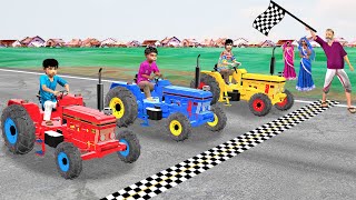 मिनी ट्रैक्टर रेस Mini Tractor Race Moral Story Comedy Video Hindi kahaniya New Funny Comedy Video [upl. by Reppep964]