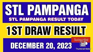 STL PAMPANGA RESULT TODAY 1ST DRAW DECEMBER 20 2023 11AM [upl. by Celio]