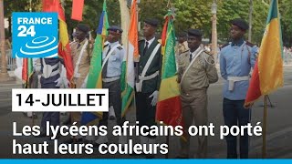 14Juillet  les lycéens militaires africains ont porté leurs couleurs sur les ChampsÉlysées [upl. by Benis]