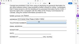 HOW TO FILL YOUR CONSENT FORM AND SMSCOURIER FORM for 2 way courier service VFS GLOBAL CANADA [upl. by Ayihsa837]