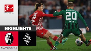 SC Freiburg  Borussia Mgladbach 33  Highlights  Matchday 10 – Bundesliga 202324 [upl. by Knoll]