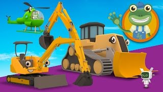 Mia The Mini Digger Visits Geckos Garage  Construction Trucks For Children [upl. by Curzon117]