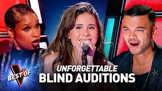 ONE HOUR of UNFORGETTABLE Blind Auditions on The Voice [upl. by Kass]