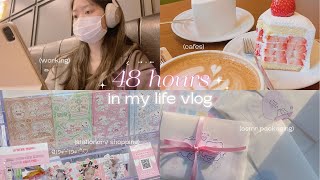 48 hours in my life vlog 🍓 productive days as a sticker shop owner [upl. by Dub]