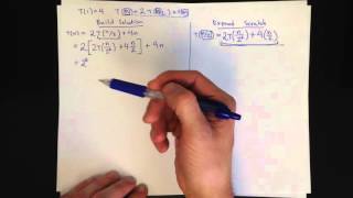 Solved Recurrence  Iterative Substitution Plugandchug Method [upl. by Aetnuahs]