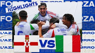 Highlights Irlanda del NordItalia 03  Under 19 EURO 2024 [upl. by Dnarb987]