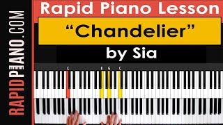 How To Play quotChandelierquot by Sia  Piano Tutorial amp Lesson  Part 1 [upl. by Aihsit]