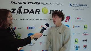 Arthur CAZAUX FRA Interview  Zadar Open en [upl. by Ynottirb932]