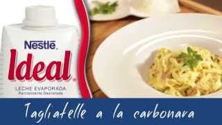 🍝 Tagliatelle a la carbonara  Recetas Nestlé IDEAL [upl. by Tnomel]