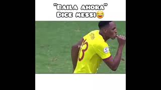 Messi Telling Yerry Mina To Dance [upl. by Anelliw]