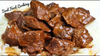 Beef Tips Recipe  How to Make Beef Tips and Gravy [upl. by Obel]