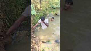 Village pond Mai aadmi gir gya  village life nature [upl. by Hekker]