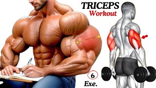 6 BEST TRICEPS WORKOUT FOR INSANE GROWTH  EFFECTIVE TRICEP EXERCISES AT GYM [upl. by Airbas]