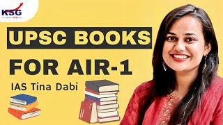 UPSC Booklist 📚 For Each Subject By IAS TINA DABI  ksgias [upl. by Halimaj155]