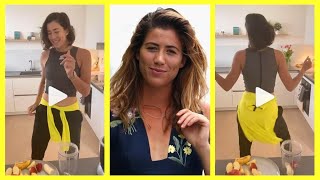 Watch Garbine Muguruza latest smoothie dance fun routine [upl. by Ahsiekahs]