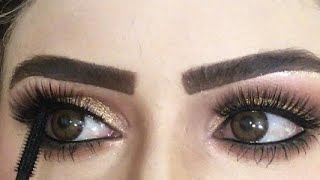 Glittery brown eyes makeup tutorial [upl. by Angil]