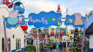 Peppa Pig World at Christmas with Santa ALL RIDES and ATTRACTIONS Paultons Park [upl. by Elda867]