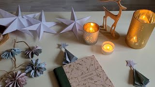 Christmas DIY papieren Sterren sneeuwvlokken en boeklegger [upl. by Bohi120]