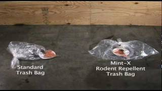 MintX Rodent Repellent Trash Bags Demonstration [upl. by Ariday626]