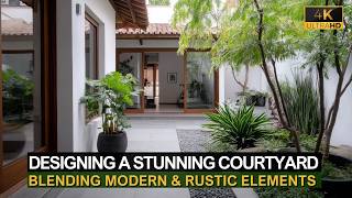 Designing a Stunning Courtyard Blending Modern and Rustic Elements in Your Home [upl. by Torin]