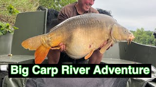 Small boat Big river carp adventure 😀🎣 [upl. by Recha901]