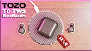 TOZO T6 TWS EarBuds Full Review  IPX8 WaterProof Wireless Charging ENC amp More in Just 24 🔥 [upl. by Neelcaj170]